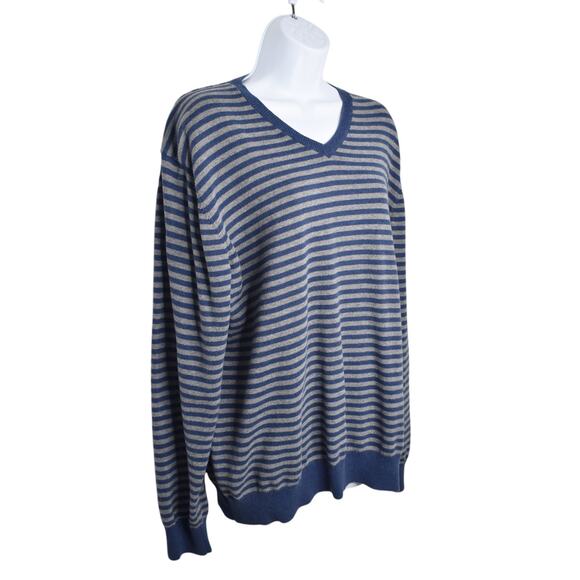 Gap Sweater Mens XL 100% Cotton Grandpa V Neck Nautical Cozy Academia Retro‎ - Picture 3 of 9